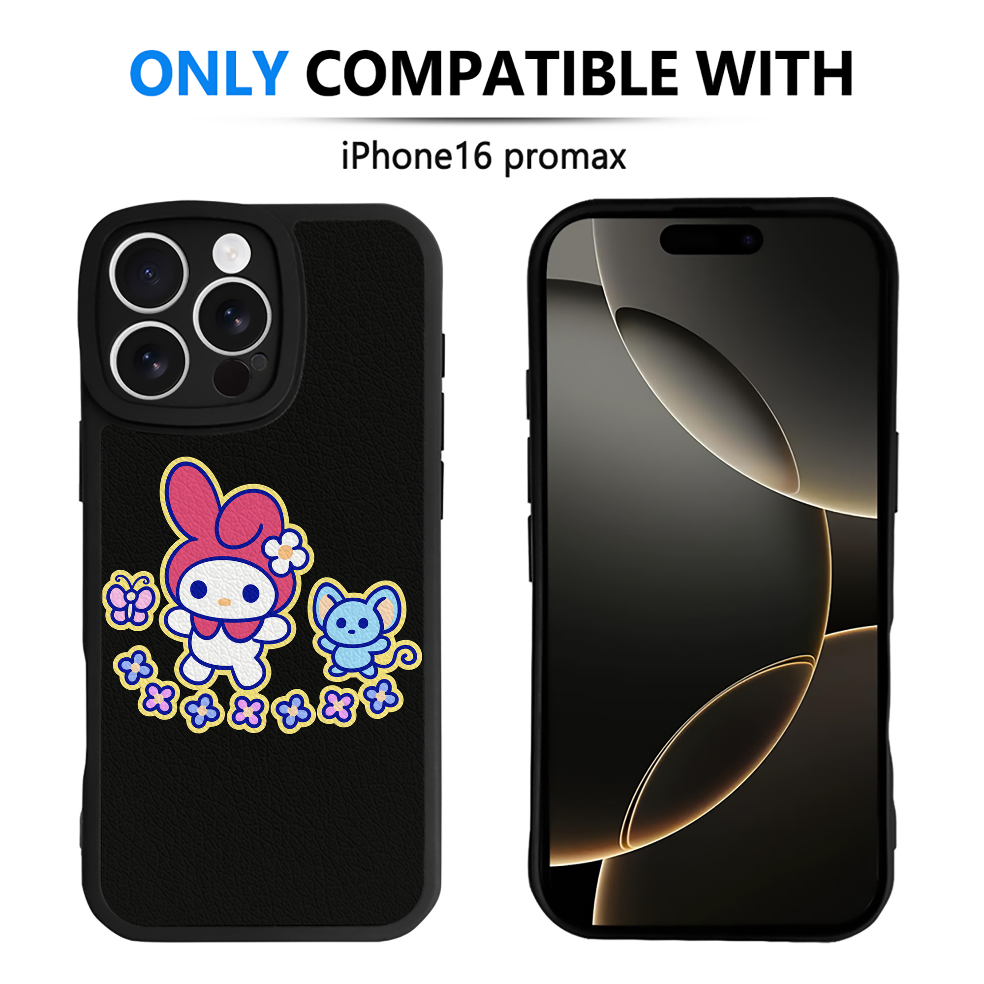 （画像用） Hello Kitty ハローキティ 【iPhone 16シリーズ対応】シリコンスマホケース（レザー調） 材質：シリコン